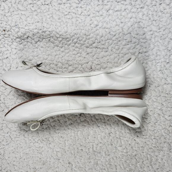 Sam Edelman Women's Felicia Mini Ballet Flat White Leather size 6 - Picture 3 of 5